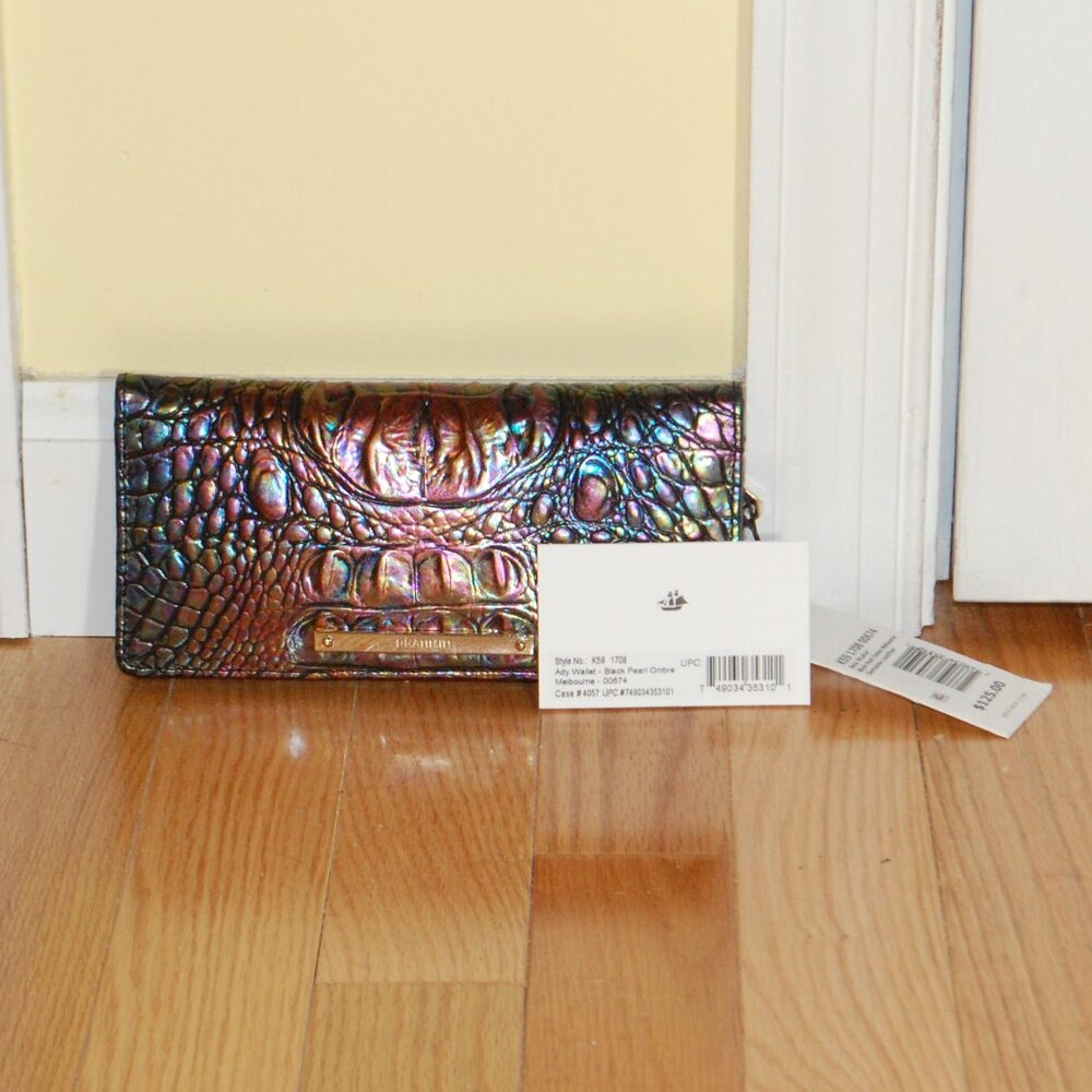 NWT Brahmin Ady Wallet Black Pearl Ombre Melbourne